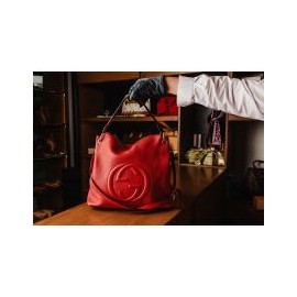 GUCCI Soho Bag Red 2way Shoulder Bag 408825