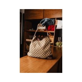 MONOGRAM GG MEDIUM BRITT HOBO BROWN 169947