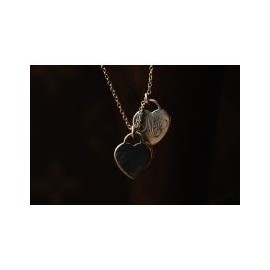 COLLAR MOM HEART TAG PENDANT IN SILVER